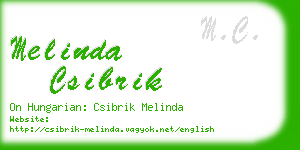 melinda csibrik business card